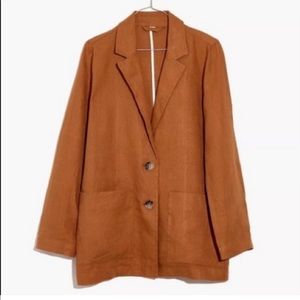 Madewell Linen Dorset blazer Rust XL